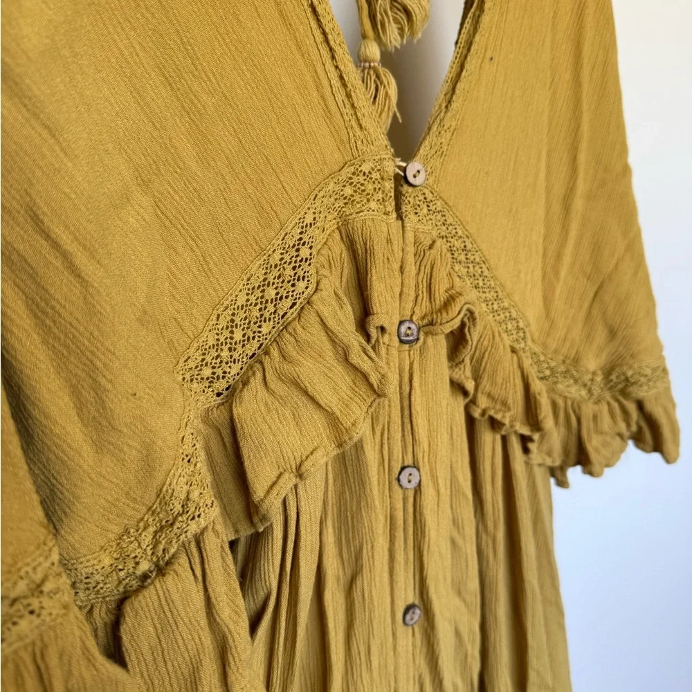 Free People Mustard Yellow Backless Maxi Dress - Picture 4 of 5